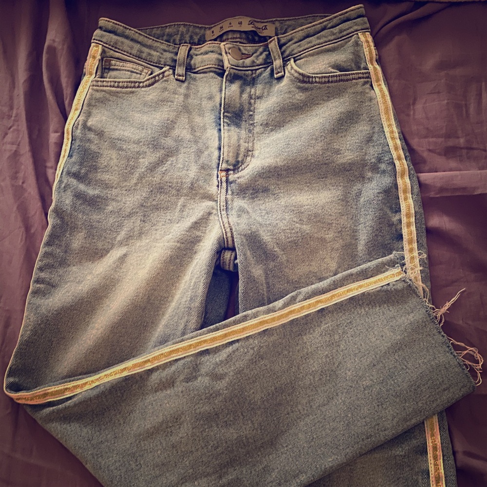 Cropped straight/skinny jeans